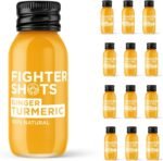 Fighter Shots Ginger Turmeric Shots (12x60ml) | Reduces Bloating | Boosts Immunity | 100% Natural | Perfect Morning/Post Workout Pick Me Up | No Preservatives | Fresh and Fiery Turmeric Shots - Image 2