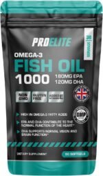Fish Oil Softgels 1000mg 90 Softgels | High Strength Omega 3 with 180mg EPA & 120mg DHA Fatty Acid Supplement | Daily Support for Men & Women by PROELITE - Image 2