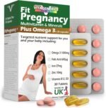 FitPregnancy Multivitamin & Minerals Plus Omega 3 | 30 Tablets Plus 30 Capsules | with 600µg Folic Acid, Iron, Zinc, B Vitamins & More. UK Made for Pregnant Women - Image 2