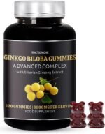 Fraction One Ginkgo Biloba Gummies – 120 Gummies – 6000 mg per Serving, 24mg Siberian Ginseng - Ginkgo 50:1 Extract - Siberian Ginseng 25:1 Extract – Vegan – Support Immune System – 60 Days Supply - Image 2