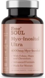 Free Soul Myo-Inositol Ultra Supplement | 4,000mg Myo-Inositol, 200ug Folate, 100ug Chromium Plus 10,000mg Maca for Women | Supplements for Women | Vegan & Gluten-Free | 120 Tablets - Image 2