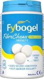 Fybogel Fibrechews Citrus - Fibre Chews, Citrus, 60 Tablets, Effective Constipation Relief, Maintains Regularity - Image 2