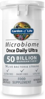 Garden of Life Microbiome Probiotics Once Daily Ultra Supplements | 30 Vegan Capsules Made in Italy | 50 Billion CFU 14 Strains | Gluten, Dairy & SOYA Free - Vegan - Image 2