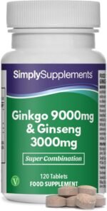 Ginkgo 9,000mg & Ginseng 3,000mg | Supports Mental Performance & Helps with Circulation | Vegan & Vegetarian Friendly | 120 Tablets | Manufactured in The UK - Image 2