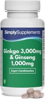 Ginkgo Biloba 3,000mg & Korean Ginseng 1,000mg | Standardised Extracts for Mental Performance & Energy | Iron & Vitamin B6 for Cognitive Function & Fatigue Reduction | 360 Tablets = 4-Month Supply - Image 2