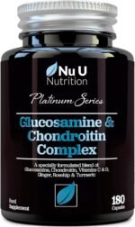 Glucosamine and Chondroitin High Strength Complex - 180 Capsules - with Turmeric, Ginger, Rosehip, Vitamin C & D - Joint Care Supplements for Women & Men - Made in The UK - Nu U Nutrition - Image 2