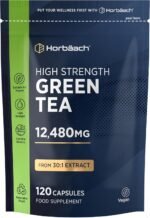 Green Tea Capsules 12,480mg | Providing High Strength Polyphenols | 30:1 Leaf Extract | 120 Powder Capsules | Vegan | Horbaach - Image 2