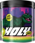 HOLY Energy Gaming Booster Flavour Powder | 50 portions with NewCaff & Green Tea Extract | Focus Booster - Focus Drink | Vegan with 100% natural fruit flavours (350 grams, Apple Alligator) - Image 2
