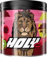 HOLY Energy Gaming Booster Flavour Powder | 50 portions with NewCaff & Green Tea Extract | Focus Booster - Focus Drink | Vegan with 100% natural fruit flavours (350 grams, Lion's Lemonade) - Image 2