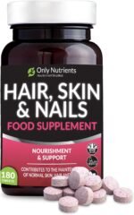 Hair Skin and Nails Vitamins, Beauty Supplements with Biotin & Selenium Plus Vitamin C, A & E, High-Strength Vegan Supplements for Women/Men, 180 Biotin Tablets - Image 2