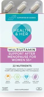 Health & Her Multivitamin Support After Menopause for Women 55+ - Supplements for Women - Nutrition and Wellbeing Support - 1 Month Supply, 60 Tablets - Vegan & Gluten Free - Image 2