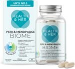 Health & Her Peri & Menopause Biome 50bn Live Cultures Supplements for Women - Ashwagandha, Magnesium, Zinc - 1 Month Supply, 60 Capsules - Phytoestrogen Free - Image 2