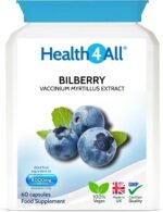 Health4All Bilberry Extract 8,000mg per Capsule, 60 Capsules 2 Months Supply, Pure High Strength Bilberry Eye Supplement, Antioxidant for Eye Health with Anthocyanidins, Easy to Swallow | Made in UK - Image 2