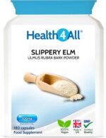 Health4All Slippery Elm 300mg 180 Capsules, Digestive Health & Acid Reflux Support. Vegan Digestive Support Supplement, Slippery Elm Inner Bark Powder, Stomach Soothe, Gluten Free | Made in UK - Image 2
