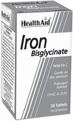 HealthAid Iron Bisglycinate - 30 Vegetarian Tablets - Image 2