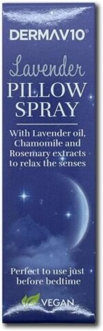 Healthpoint Derma V10 Pillow Spray, Lavender Oil, Chamomile and Rosemary Extract, Reduces Stress and Anxiety, Improves Sleep, Calms Body and Mind, Easy to Use, Vegan Friendly - Image 2