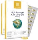 Healthspan Cod Liver Oil 1,000mg | Rich in Omega 3 Fatty Acids DHA & EPA | Brain, Eyes & Heart Health | Vitamin A & D3 | Vision, Bones, Teeth & Immune | Sustainably Sourced (240 Capsules) - Image 2
