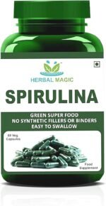 Herbal Magic Spirulina Capsules – 100% Natural Superfood for Energy, Detox & Immunity, 60 Vegan Capsules, Non-GMO - Image 2