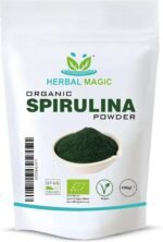 Herbal Magic's Organic Spirulina Powder - Sparkle Your Smoothies, Shakes - Ideal for Trainers on a Vegan, Vegetarian Diet - No Fillers & Preservatives - of&G UK Organic Certified-100g (Pack of 1) - Image 2