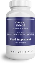 Hey Nutrition Pure Omega-3 Fish Oil 2000mg with Vitamin E - High EPA + DHA Concentration - Maintains Heart, Joint, Brain & Immunity Support - UK Manufactured - Non-GMO - 60 Softgels - Image 2