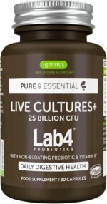 Igennus Probiotics & Prebiotic, Lactobacillus Acidophilus & Bifidobacterium, Live Cultures Complex for Gut Health, 25 Billion CFU, Vegan, Bloating Relief, for Women and Men, 30 Capsules, 1 a-Day - Image 2