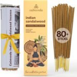 Indian Sandalwood Incense Sticks - 80 Charcoal-Free Made from Upcycled Flowers | All Natural Non-Toxic Meditation and Stress Relief - Image 2