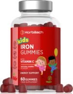 Iron Gummies for Kids with Vitamin C | 60 Count (2 Months Supply) | Cherry Flavoured Tablet Alternative for Kids 4+ | 7mg of Iron with 20mg of Vitamin C for Absorption | Energy Support | by Horbaach - Image 2