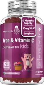 Iron & Vitamin C Gummies for Kids - 4 Months Supply - 120 Gummies - Natural Mixed Berry Flavour - Kids Iron for Energy & Immune System - Vegan Supplements - No Aftertaste - Image 2