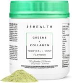 JSHealth Super Greens Powder - Greens & Collagen Powder - Superfood Powder with Marine Collagen Peptides, Vitamins & Veggies, 30 Servings - Image 2