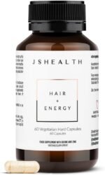 JSHealth Vitamins Hair and Energy Formula, Hair Growth Supplement for Women and Men, Zinc and Iodine Capsules for Healthy Growth, Hair Loss Support, 60 Capsules - Image 2