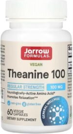 Jarrow Formulas - Theanine 100 mg | Relaxation and Stress Relief - 60 Veggie Capsules - Image 2