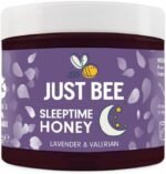 Just Bee Sleeptime Honey (260g) | Pure natural honey with Lavender flavour, Valerian Root and Vitamin B | Raw and Unpasteurised | Vitamin Rich | For Nightly Bedtime Routine - Image 2