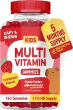 Kids Multivitamin Gummies – 5 Month Supply - 150 Gummies - Packed with Essential Vitamins & Nutrients - Chewable Multivitamins for Children - with Vitamin C, D3, A, E, B6 & B12 - Strawberry Flavour - Image 2