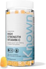 Known 1000mg High Strength Vitamin C (Ascorbic Acid) Gummies – Zesty Orange Flavour – Chewable Vegan Gummy Supplement – Immune, Collagen, Energy & Antioxidant Support – 1 Month Supply – One-A-Day - Image 2
