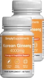 Korean Ginseng 4000mg | Supports Mental & Physical Wellbeing | with Vitamin B6 & Zinc | Contributes to Immune Function | 360 Tablets = 6-Months Supply | GMP Certified & UK Made - Image 2