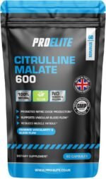 L Citrulline Malate 60 Vegan Capsules | High Strength 1200mg | Boost Circulation, Performance & Muscle Recovery | 100% Natural, Preservative & Filler Free | Resealable and Recyclable Pouch by PROELITE - Image 2