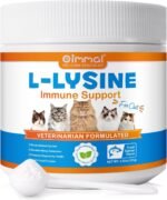 L-Lysine for Cats - Immune Support - Sneezing, Runny Nose, Cold, Eye Function, Cat Supplements Support Healthy Respiratory, Vision, Cat Allergy Relief, Lysine Powder for Cats & Kittens, Salmon Flavor - Image 2