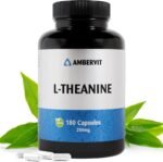L Theanine 200mg - 180 Capsules - 6 Months Supply | Vegan L-Theanine Capsules | Nootropics Supplement | No Artificial Fillers & Gluten Free | Ambervit - Image 2