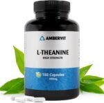 L Theanine 400mg - 180 Capsules - 6 Months Supply | Vegan L-Theanine Supplement | No Artificial Fillers & Gluten Free | Ambervit - Image 2