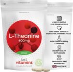 L Theanine High Strength 400mg | 120 Vegan Capsules | Supports Relaxation, Focus & Stress Relief | Fast Absorption | UK Made - Just Vitamins - Image 2
