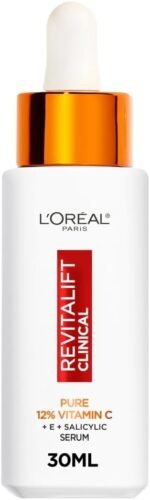 L'Oréal Paris Revitalift Clinical 12% Pure Vitamin C Brightening Serum for Face, Powerful Antioxidant Protection, Brighter & Smoother Skin, includes Hyaluronic Acid, Salicylic Acid, Vitamin C - Image 2