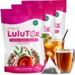 LULUTOX Detox Tea - Herbal Blend with Dandelion, Ginseng, and Ginger - Supports A Healthy Weight, Digestive Health - Vegan, All Natural, Laxative-Free - Peach Flavor (3 Pack x 28 Servings) - Image 2