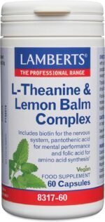 Lamberts Theanine & Lemon Balm Complex 60 Capsules for Relaxation - Image 2