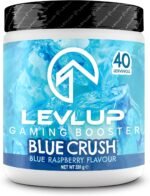 LevlUp Blue Crush Gaming Booster, Energy, Focus and Concentration Drink Powder for Gamers with Taurine, Caffeine, L-Tyrosine and Vitamin B12, Blue Raspberry Flavour, 320 g, 40 Servings - Image 2