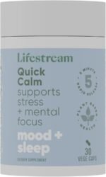 Lifestream Quick Calm Capsules with Bluenesse® Lemon Balm & Ashwagandha for Rapid Non-Drowsy Stress Relief Mental Focus Anxiety & Cortisol Support Vegan Formula 30 Capsules - Image 2
