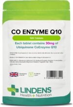 Lindens - Coenzyme Q10 30mg - 120 Tablets - UK Made - Popular for Statin Users | Protection from Oxidative Stress | CoQ10 Ubiquinone | Ubiquinol | Letterbox Friendly, Vegan - Image 2