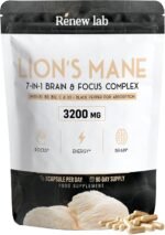 Lions Mane Capsules 3200mg (90 Servings) 7 in 1 Complex for Brain & Immune with Lion's Mane Mushroom Extract, B Complex B1, B5, B12, Vitamin C, D3 & 95% Piperine – 1 Capsule a Day Vegan High Strength - Image 2