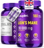 Lions Mane Mushroom Capsules 10 000mg – Highly Concentrated Extract Hericium Erinaceus 10:1 – Lab-Tested with Certificate Lions Mane Supplement – 180 Vegan Capsules - Image 2