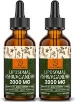 Liposomal Ashwagandha Drops 2000mg, Pure Natural Ashwagandha Extract, Enrich Probiotics & Black Pepper Extract, Stress Relieve Supplements, Increase Energy (60 ml (Pack of 2)) - Image 2