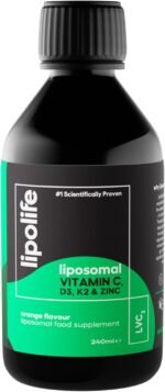 Liposomal Vitamin C, D3, K2 Plus Zinc. Liquid Immune Support with high Absorption. Vegan. Made in The UK. lipolife liposomal Supplements, #1 scientifically Proven. - Image 2